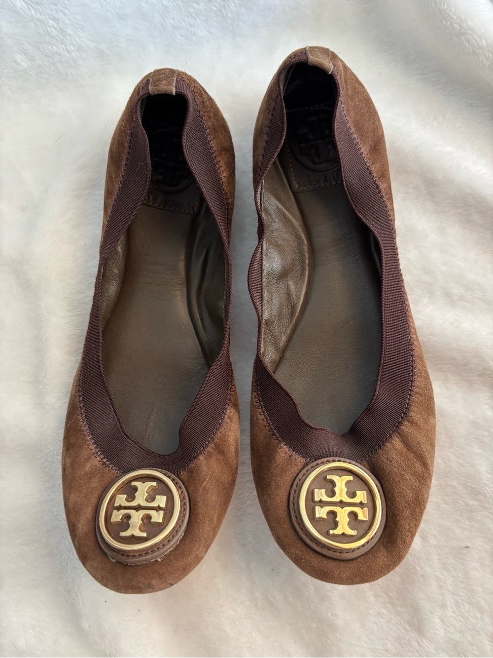 Tory Burch Caroline Ballet Flat Size 6.5M Brown
